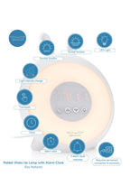 Rabbit Lamp with Alarm Clock – White