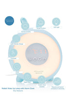 Rabbit Lamp with Alarm Clock – Blue