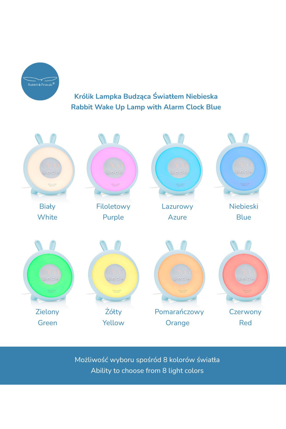 Rabbit Lamp with Alarm Clock - Green