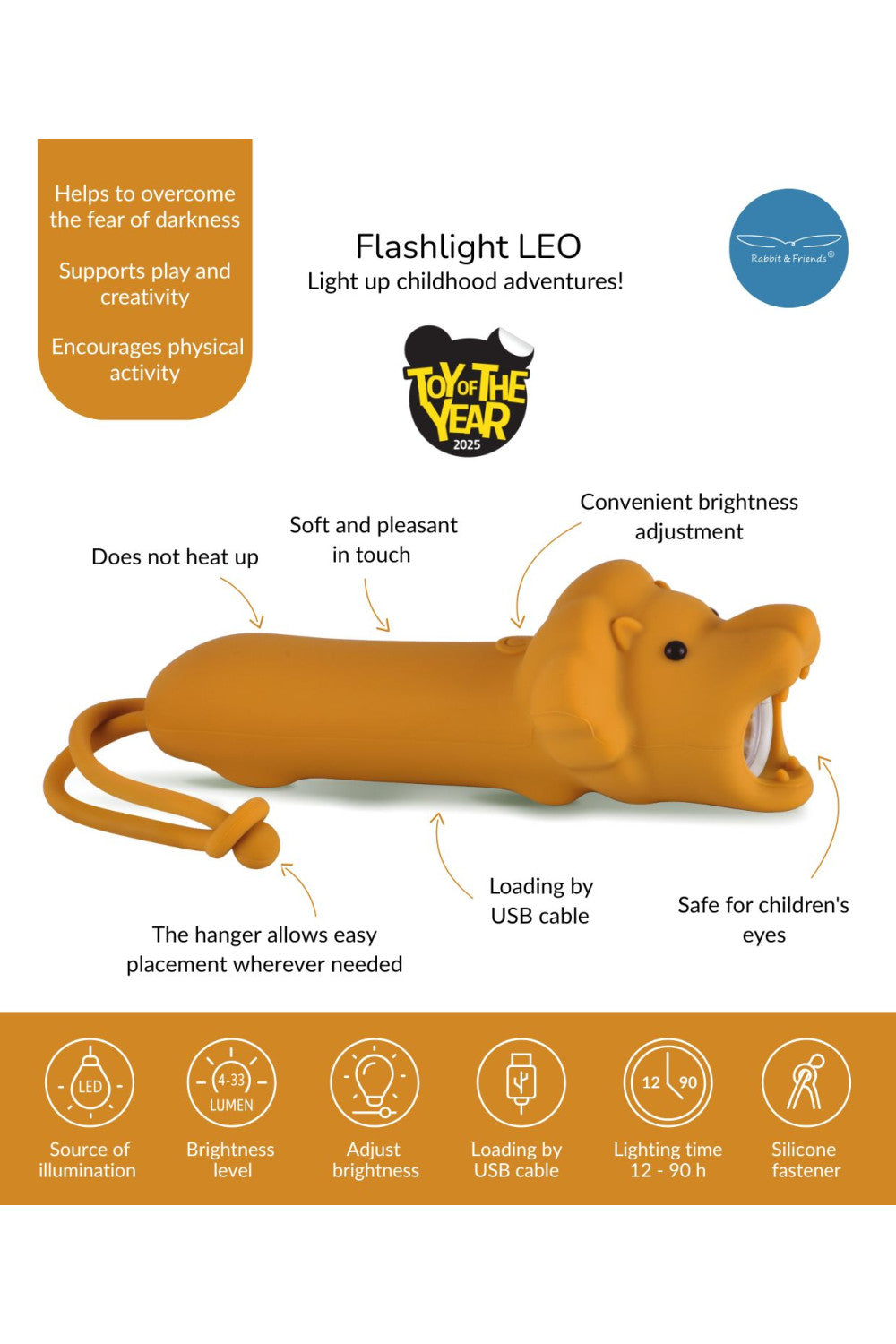 Flashlight for Kids - Lion LEO