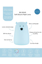 Big Bear Silicone Lamp - Blue