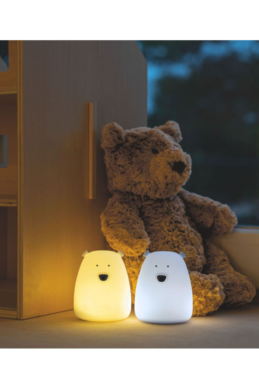 Set of 2 Mini Bear Lights - White and Arctic Blue